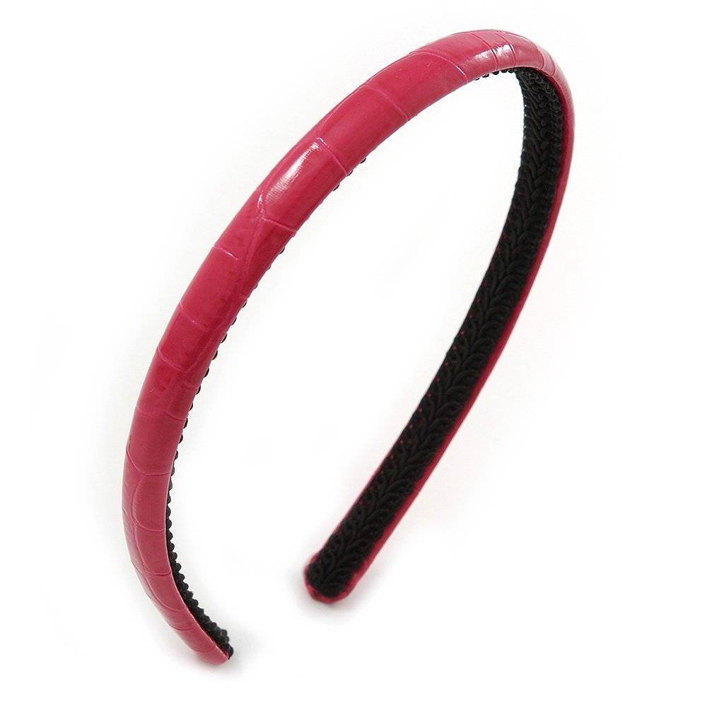Snake Print Leather Style Pink Alice/Hair Band/HeadBand