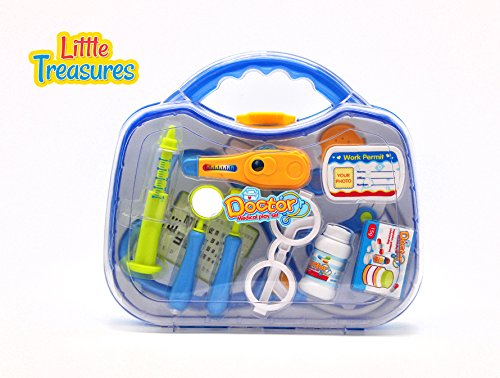 Little Treasures Surgical Doctor Medical Playset with 12 Pieces and a Carrying Case for Ages 3 and Up