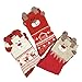 Fly love 3 Pairs Womens Christmas Crew Socks Cute Pattern Cotton Ankle Socks Holiday Printed Festive Patterns