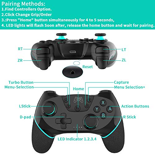 Wireless Switch Pro Controller Switch Remote Gamepad Joystick,RegeMoudal Wireless Switch Controller for Nintendo Switch [2020 Upgraded Version] - Thumbnail 3