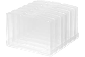 novelinks Transparent 4" x 6" Photo Storage Boxes, 6 Inner Photo Organizer Cases with Tray, Picture Storage Containers for 4x6 Prints, Craft & Memory Card Sorting Box (Clear 1Pack)