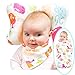 WhaleCare Baby Flat Head Pillow, Receiving Swaddle Blanket, and Bib Set - Breathable Organic Cotton Head Pillow for Flat Head Syndrome Protection - Baby Shower Newborn Gift