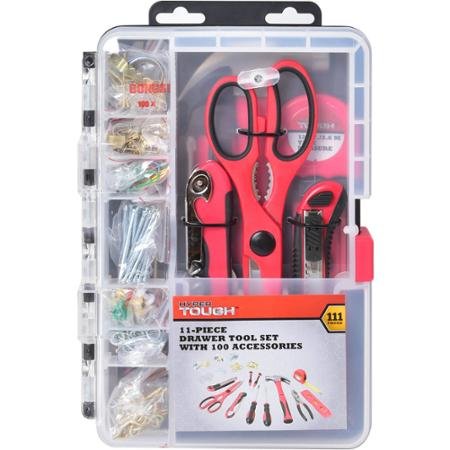 Click Here to See More Images 10 Piece Drawer Tool Set w/ 100 Accessories In Hard Case