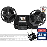 Wolverine 8mm and Super8 Reels Movie Digitizer with 2.4" LCD, Black