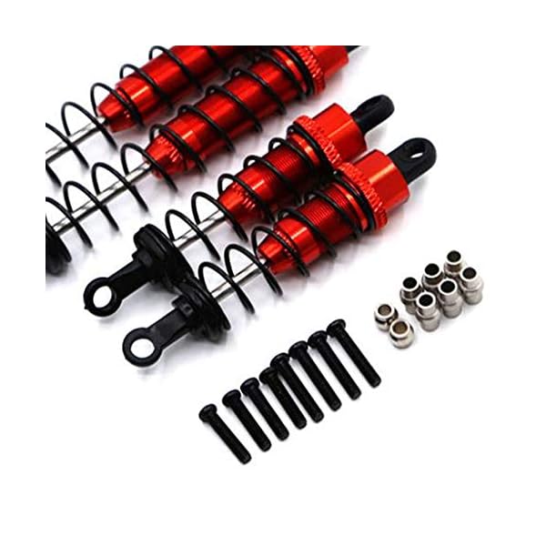 T TOOYFUL 4 Pack Einstellbare Öl 70mm 98mm Vorne und Hinten Metall Stoßdämpfer Dämpfer für Wltoys 1/12 RC Auto 12428… – Bild 7