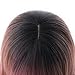 Long Wavy Wig Highlights Bangs - Natural Looking Synthetic Hair Mix Wig For Women Cosplay Costumes, Halloween, Theme Parties and Daily (ombre red)