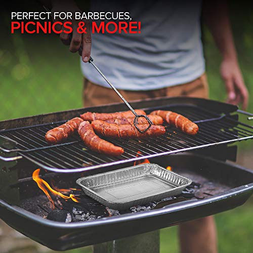 Stock Your Home 1.25” Aluminum Drip Pan (25 Count) Disposable Foil