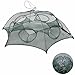 Portable Folded Fishing Net Fish Shrimp Minnow Crayfish Crab Baits Cast Mesh Trap Automatic, Easy Use Hexagon 6 Hole Cage Crab Fish Minnow Crawdad Shrimp