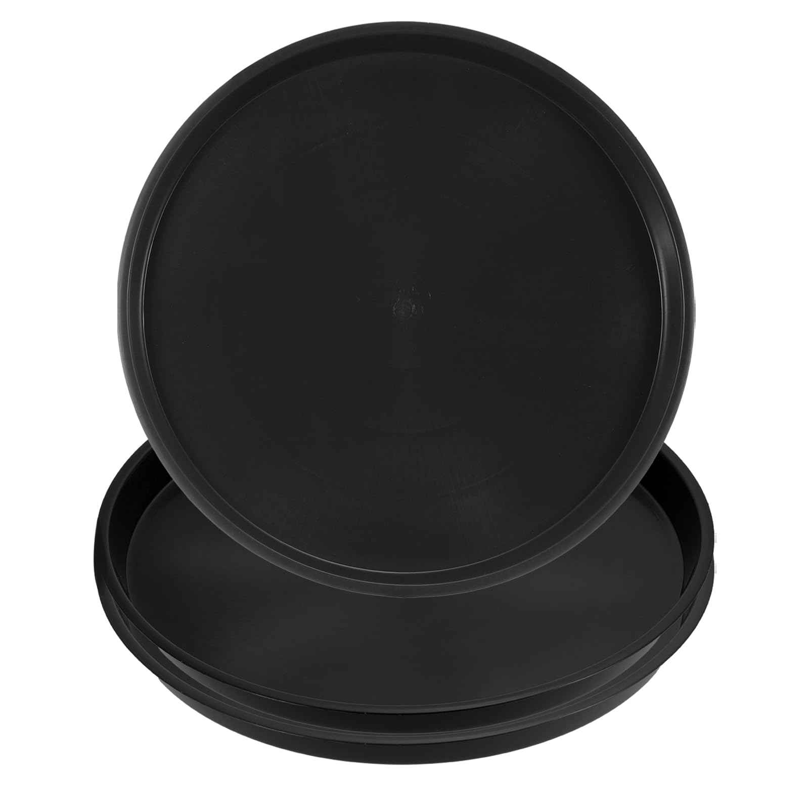 PATIKIL Plant Saucer Tray, 3 Pack 16 Inch Round Plant Saucer Plastic Plant Pot Drip Trays for Indoors Outdoors, Black