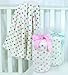 Stephan Baby Ultra Soft Plush Fleece Blanket, Pink Pastel Polka Dots
