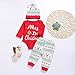 Mikrdoo Christmas Outfit Set My First Christmas Printed Rompers + Pants + Hat 3Pcs Clothes Set (12-18 Months, A)
