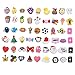 SHINQEAR 50pcs PVC Shoe Charms Decorations different shape Fits for Croc Clog Shoes & Jibbitz Wristband Bracelet Party Gifts