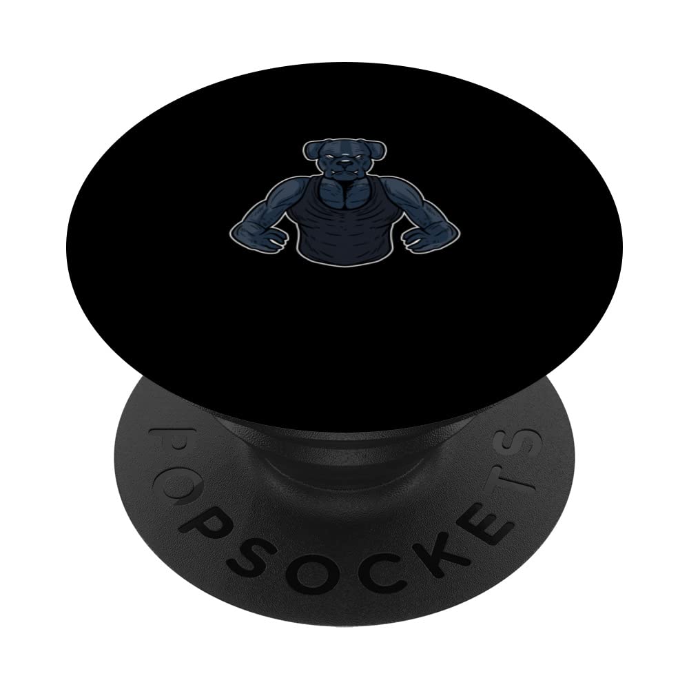 Strong Bulldog Bodybuilder PopSockets Swappable PopGrip