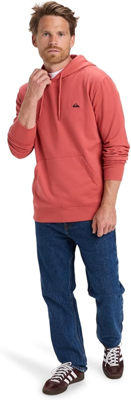 Men Basic Hoodie Young Men Mineral Red M M