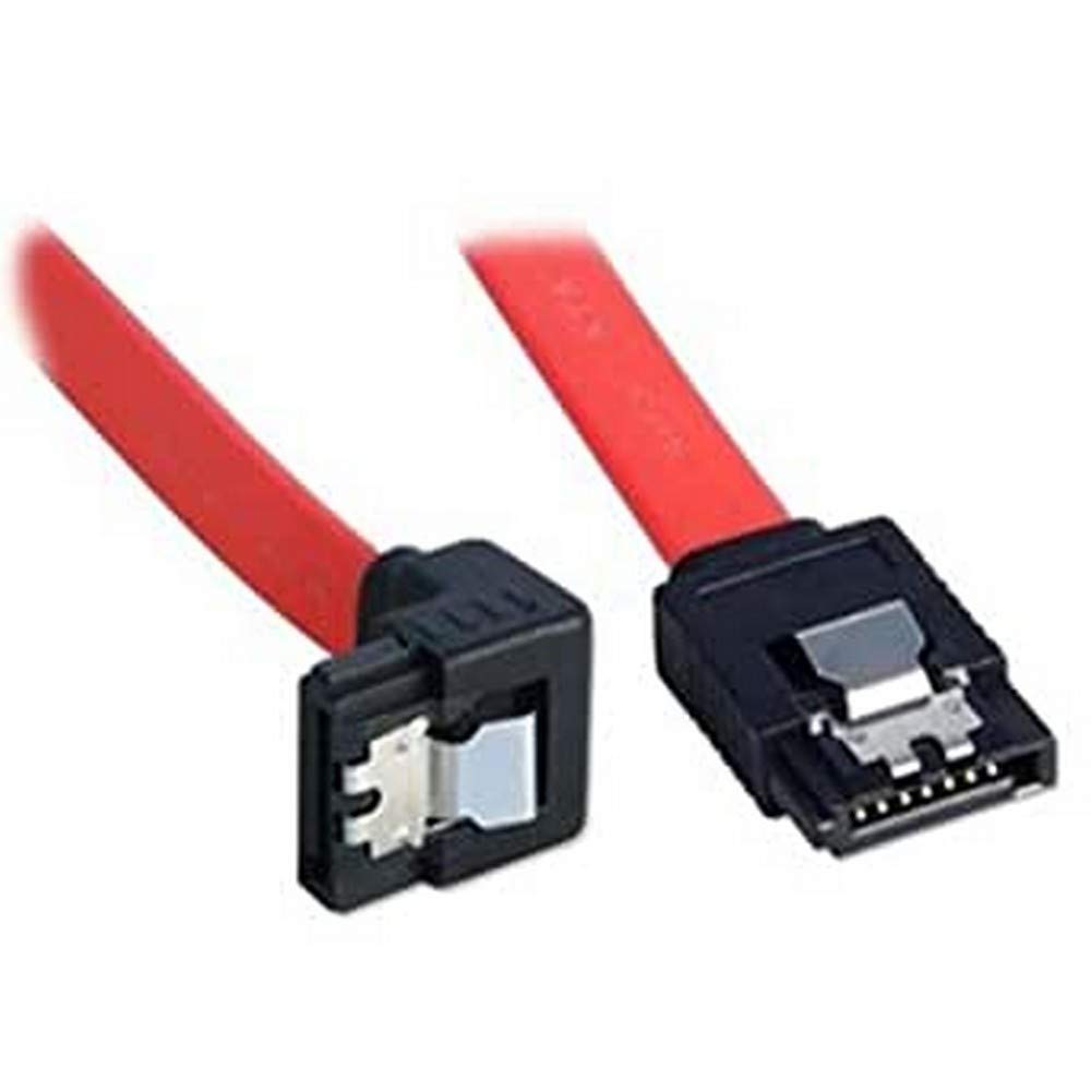 LINDY SATA Cable - Latching Right-Angled (90) Connector 0.7m