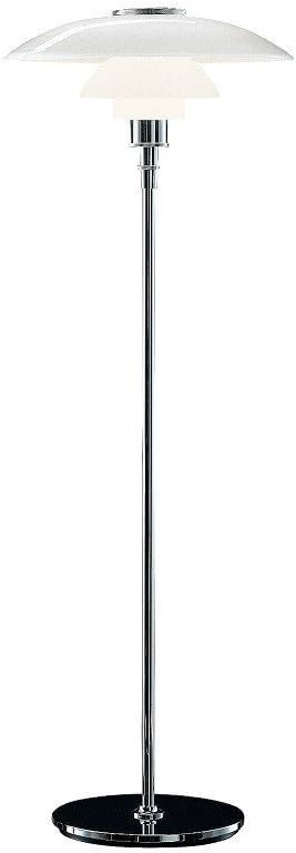Louis PoulsenPH 4 ½ -3 ½ Glass Floor Lamp chrome brillant