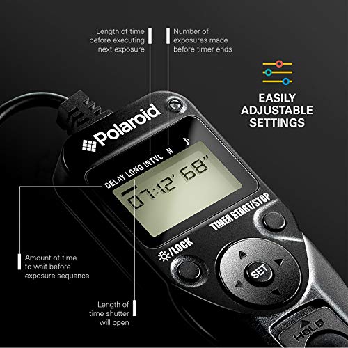 Polaroid Shutter Release Timer Remote Control For Nikon D90, D3100