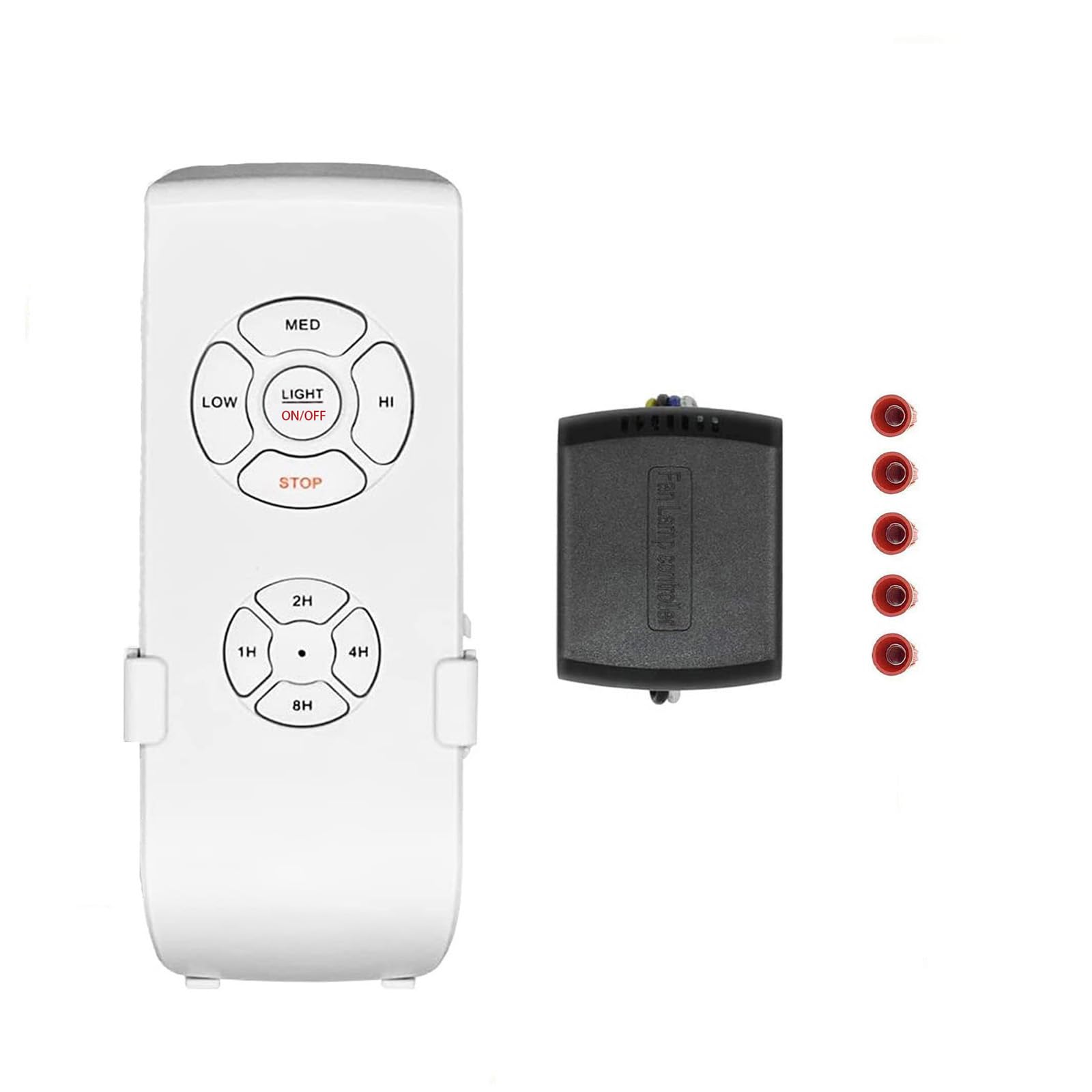 Photo 1 of Universal Ceiling Fan Remote Control Kit - 3-in-1 Wireless Mini Remote with Speed Control, Light Switch & Timer for Hunter, Honeywell, Harbor Breeze, Westinghouse & Other Major Brands