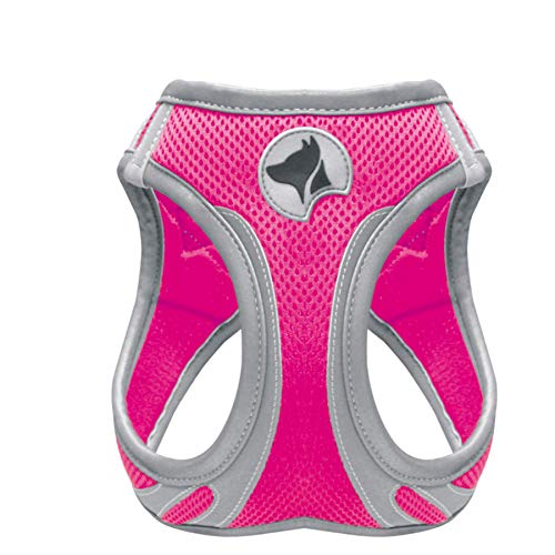 Croci Dog Harness Hiking Reflective, Size M, fuxia