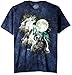 The Mountain Three Wolf Moon In Blue Adult T-Shirt, Blue, Medium