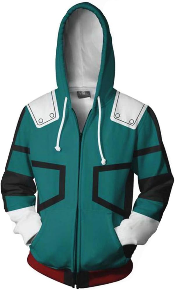 3d hoodie boku no hero academia my hero academia lzuku midoriya hoodies cosplay costume training jacket unisex
