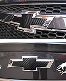 Car Styling Carbon Fiber Logo Mark Front & Rear Emblem Sticker for Chevrolet Chevy Cruze 2pcs set 2011 2012