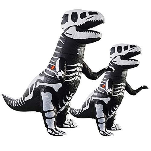 vlionzebra Inflatable Dinosaur Costume Fan Operated Halloween Fancy