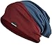 Stylish Men Women Slouch Beanie Basic Skull Cap Designer B010 (B012-Navy/Claret)