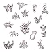 Keyzone 100 Pieces Silver Mixed Animals Styles Charms Pendants DIY for Necklace Bracelet Jewelry Making