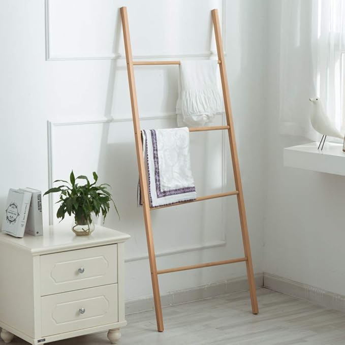 DLP Simple Ladder Coat Rack,wooden European Style Garment Rack Creative