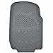 BDK MaxDuty Rubber Floor Mat for Car, SUV,Van & Truck - Super Heavy Duty Rubber , Trim to Fit & 3 Piece (Gray)
