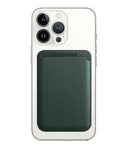 Tahamus Strong Magnetic Card Holder Leather Wallet with MagSafe
