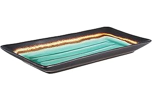 Happy Sales HSTG-LGPL, Large Japanese Turquoise Green Kosui Plate