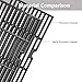 Hisencn 16 7/8 x 9 5/16 Grill Grates for Charbroil 463436215, 463436214, 463436213, 463420508, 463440109, 463441312, 463441514 Models, Porcelain Enameled Cast Iron Cooking Grate for Thermos 461442114