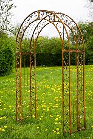 Kuheiga Rosenbogen Metall Breite Ca 140 Cm Rost Rankbogen Amazon De Garten