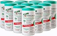 Monk Disinfectant Wipes, Large Lemon Breeze Fresh Scented Disinfectant Wipes, Value Pack Contains 12 Canisters