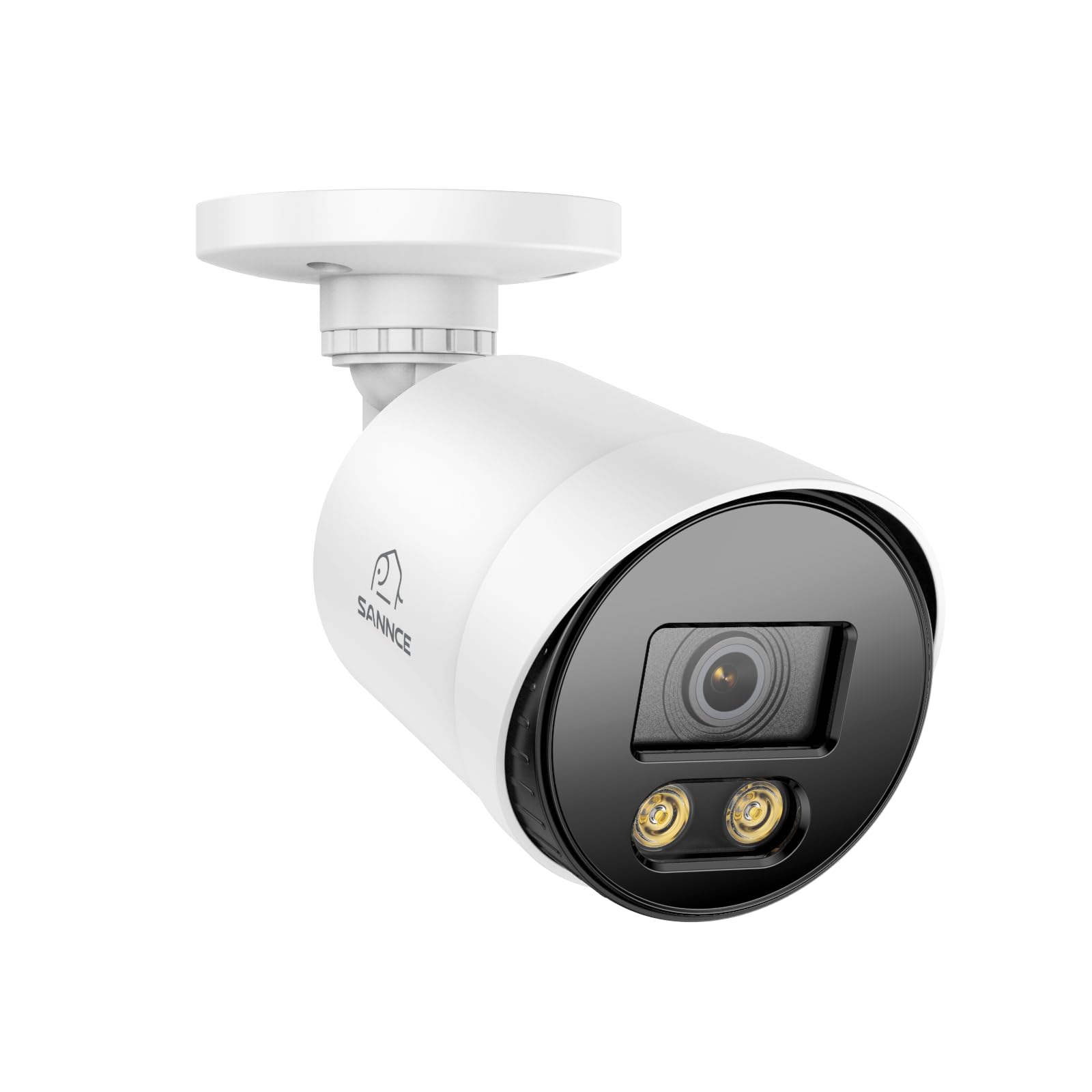 SANNCE 1080P Full Colourful Night vision CCTV Camera, 2MP HD-TVI Bullet Security Camera with 2 Warm Lights Built-in, Indoor and Outdoor Use, 100ft Clear Full Colour Night Vision (Camera)