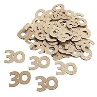 Glitter Gold/Rose Gold 30th Birthday Party Number"30" Paper Cut Outs/Paper Confetti/Table Scatter (Rose Gold)