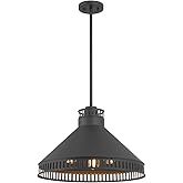 Savoy House 7-8801-3-89 Seagram Vintage Industrial Traditional Metal Pendant, 3-Light 180 Total Watts, 14" H x 20" W, Matte B
