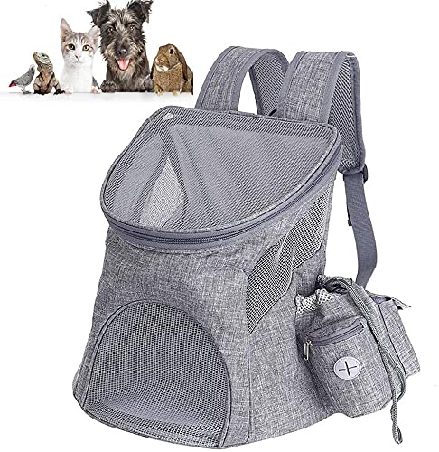 YANGWX Pet Backpack Carrier for Dogs Cats Puppies Bunny, Foldable Breathable Pet Carrier Travel Bag with Mesh Window, Puppy Carrier Bag for Outdoor Travel Camping Hiking(45x36x31cm)
