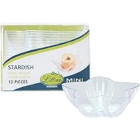 Mini Stardish - 3 Oz - Clear, 12 Pcs
