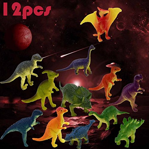 Livoty 12Pcs Educational Dinosaur Toy Kids Toddler Realistic Toy Dinosaur Figures Cool (Multicolor)