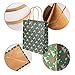 Sumille Paper Gift Bags, Set of 24 Medium Handle Bags for Shopping, Party, Wedding, Business, Craft, Ornaments, Presents, 9x7.3x3.3 inch (12 Pack Kraft Bags +12 Pack White Paper Bag) (Printed)