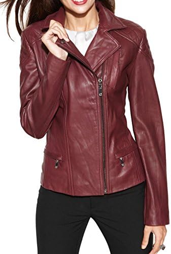 New Women Genuine Real Leather Jacket Ladies Slim Fit Biker Coat LTN575 L