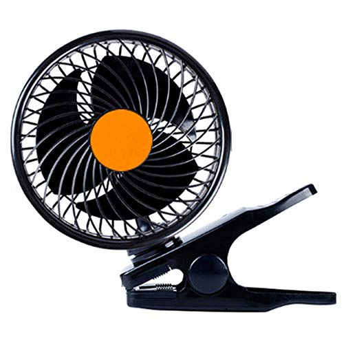 Dachengzi 12V 4W Summer Mini Car Fan 24V 6.5W Auto Clip Air Conditioner Cooling Fans for 12V Vehicles SUV Truck Boat Low Noise