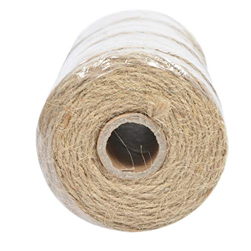 â˜€ Dergo â˜€Jute Twine 300 Feet Natural Jute Gift String Packing String Weave DIY Decoration Home Textiles