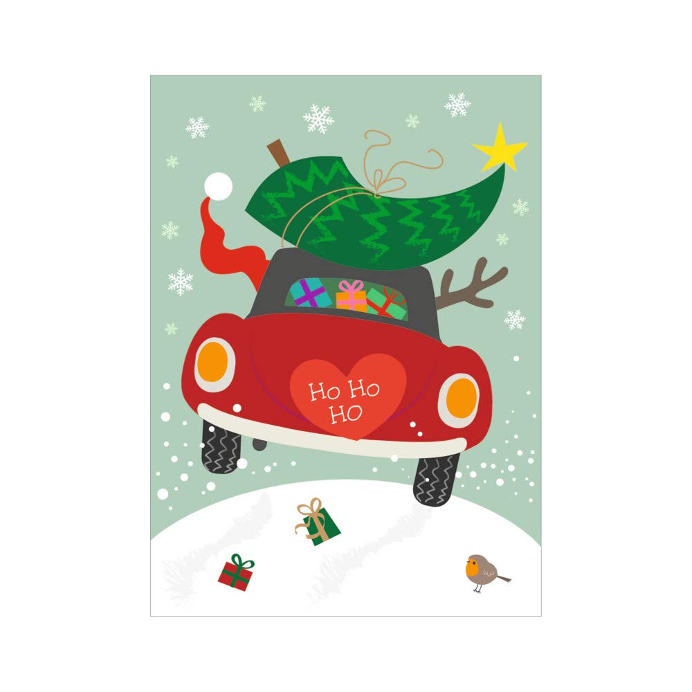 Susy Card 40023465 – Greeting Card Christmas Mini Car 1 Piece