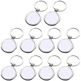 MGBISYI 10pcs Sublimation Blank Keychain with Key Ring Heat Transfer Keychain for Christmas Valentine Graduation Day Present