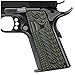 EXEL Cool Hand 1911 Full Size G10 Slim Grips, 3/16 Thin, Big Scoop, Ambi Safety Cut, OPS Texture, These Grips Only Work with Short Bushings, OD Green/Black, HH1S-J1S-21