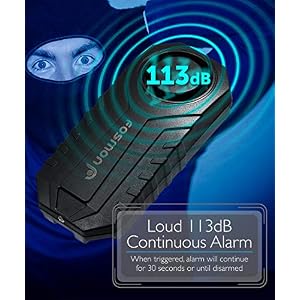 Fosmon Anti Theft Burglar Bike Alarm with Remote, Waterproof Vibration Triggered Battery Operated Loud 113dB Wireless Siren for Bicycle, E-Bike, Motorcycle, Scoot   er, Cart, Trailer, Equipment, Fence